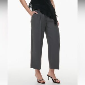 Aritzia The Effortless Pant Cropped in Peppercorn Grey, NWT